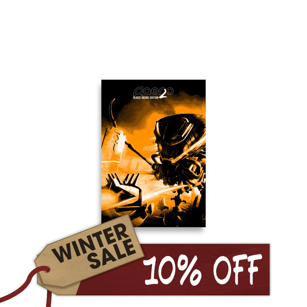Aaero2: Black Razor Edition - Orange Art Poster A2