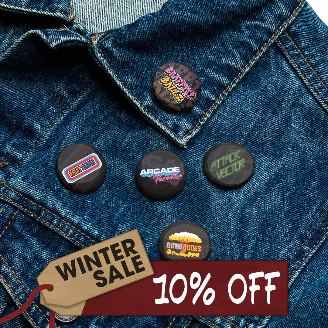 Set of Arcade Pin Buttons