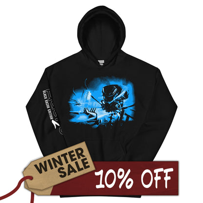 Aaero2 : Black Razor Unisex Hoodie in Blue