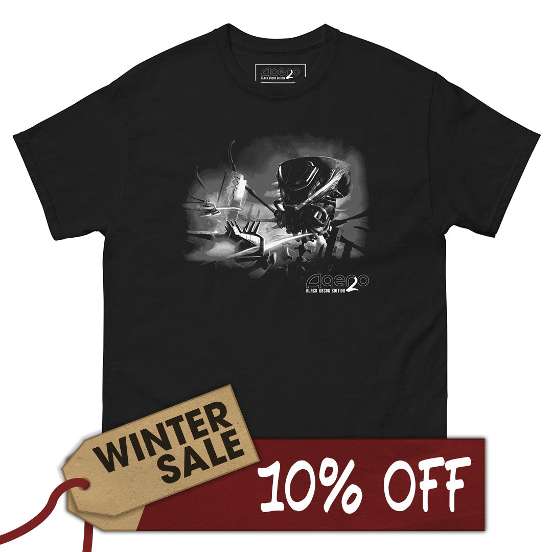 Aaero2: Black Razor Edition Unisex Classic Tee in Grey