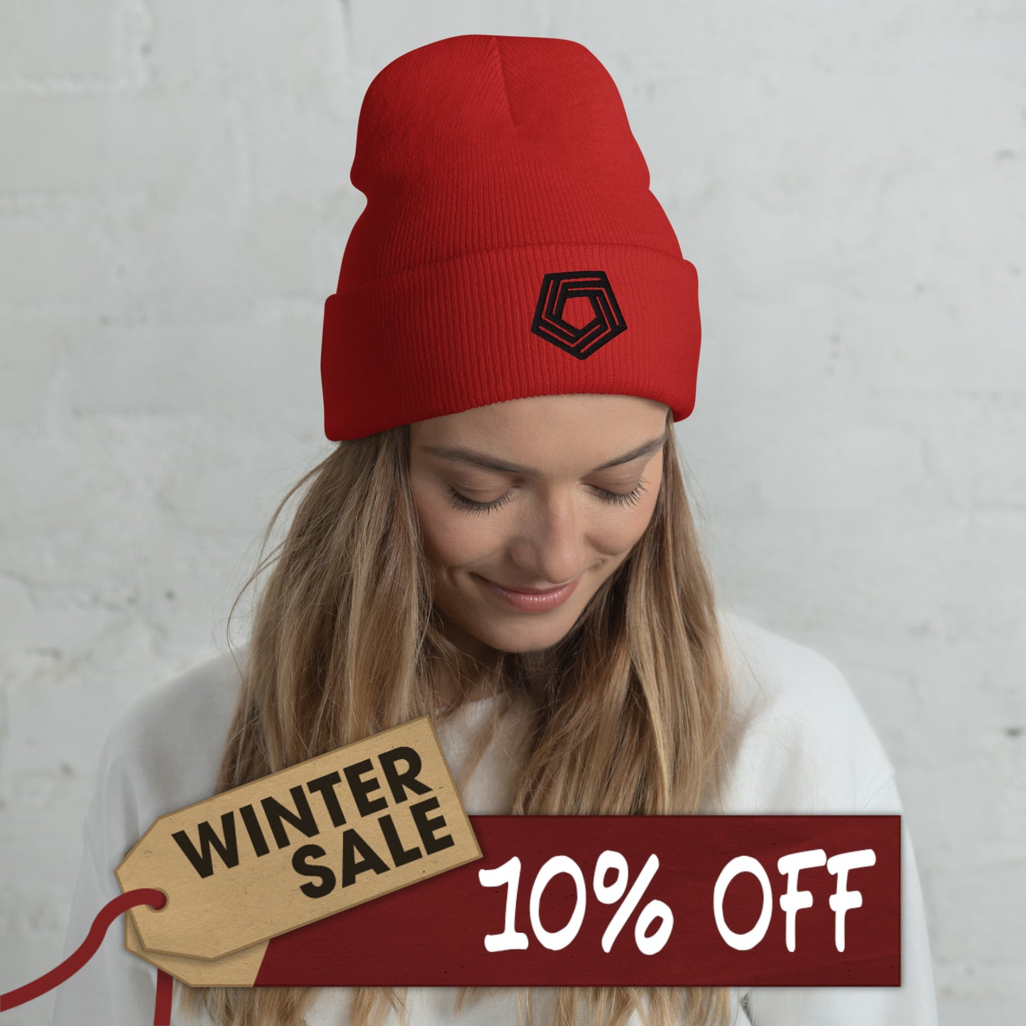 Beneath Cuffed Beanie