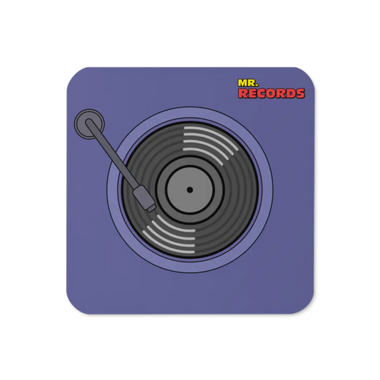 Mr. Records Turntable Cork-Back Coaster