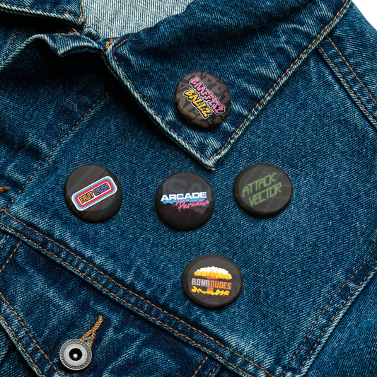 Set of Arcade Pin Buttons