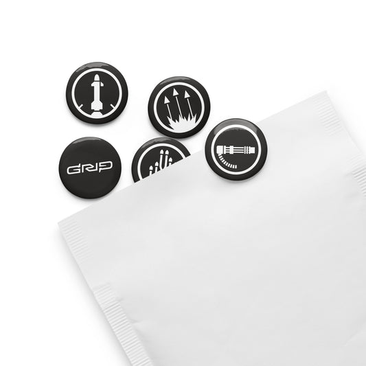 GRIP: Combat Racing Set of Pin Buttons